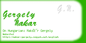 gergely makar business card